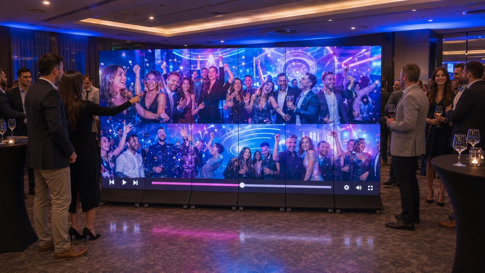 Голяма LED екранна площ